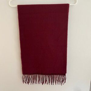 100% Cashmere Scarf, Wine-Colored, Unisex